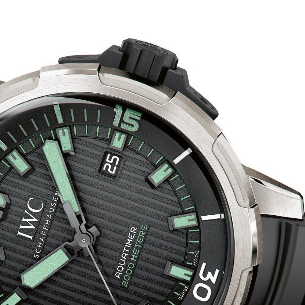  Shop Authentic IWC Aquatimer Automatic 2000 Black Dial Black Rubber Strap Watch for Men - IW358002 - Luxxuri