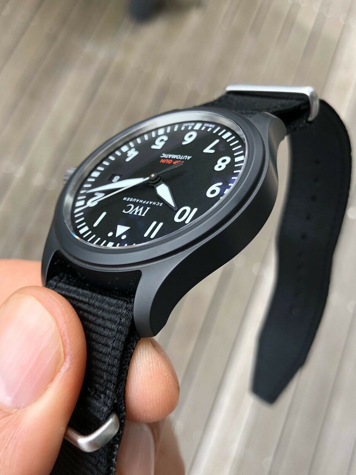  Shop Authentic IWC Pilot Watch Chronograph Top Gun Edition Black Dial Black Nylon Strap Watch for Men - IW326901 - Luxxuri