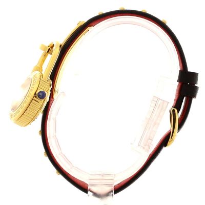  Shop Authentic Versace Medusa Lock Icon Gold Dial Red Leather Strap Watch for Women - VEDW00119 - Luxxuri