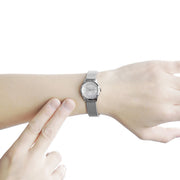  Shop Authentic Calvin Klein Minimal White Dial Silver Mesh Bracelet Watch for Women - K3M23126 - Luxxuri