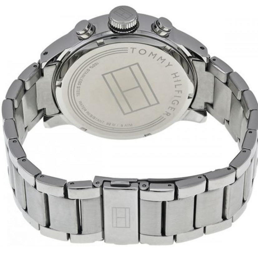  Shop Authentic Tommy Hilfiger Trent Multifunction White Dial Silver Steel Strap Watch for Men - 1791140 - Luxxuri