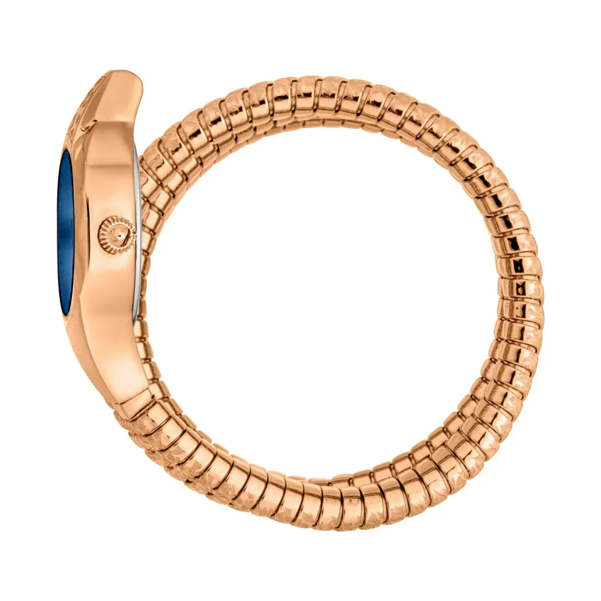 Just Cavalli Ravenna Blue Dial Rose Gold Steel Strap Watch for Women - JC1L271M0045