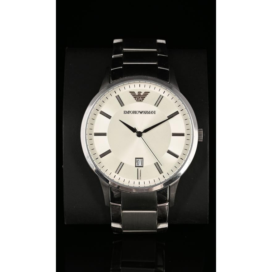  Shop Authentic Emporio Armani Classic Quartz White Dial Silver Steel Strap Watch For Men - AR2430 - Luxxuri