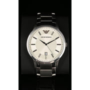  Shop Authentic Emporio Armani Classic Quartz White Dial Silver Steel Strap Watch For Men - AR2430 - Luxxuri