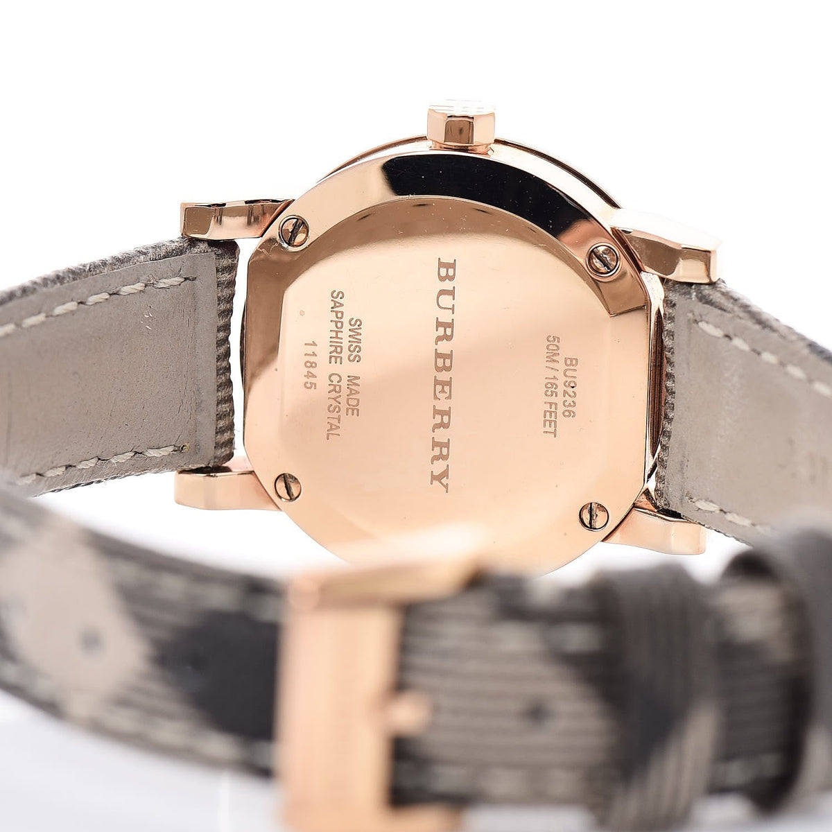  Shop Authentic Burberry The City Pink Dial Brown Leather Strap Watch for Women - BU9236 - Luxxuri