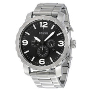  Shop Authentic Fossil Nate Chronograph Black Dial Silver Steel Strap Watch for Men - JR1353 - Luxxuri