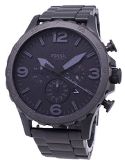  Shop Authentic Fossil Nate Chronograph Black Dial Black Steel Strap Watch for Men - JR1401 - Luxxuri