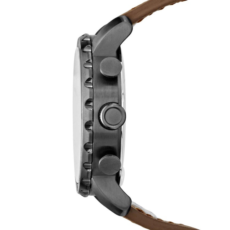 Shop Authentic Fossil Nate Chronograph Grey Dial Brown Leather Strap Watch for Men - JR1424 - Luxxuri