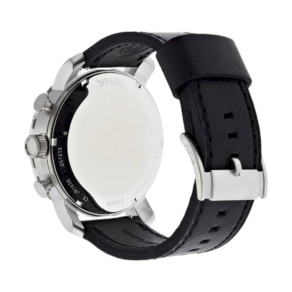  Shop Authentic Fossil Grant Chronograph Black Dial Black Leather Strap Watch for Men - FS4812 - Luxxuri