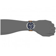  Shop Authentic Fossil Nate Chronograph Navy Blue Dial Brown Leather Strap Watch for Men - JR1504 - Luxxuri