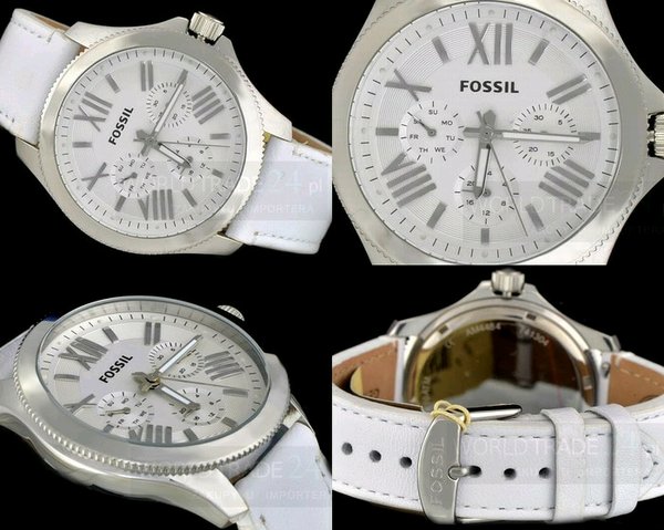  Shop Authentic Fossil Cecile White Dial White Leather Strap Watch for Women - AM4484 - Luxxuri