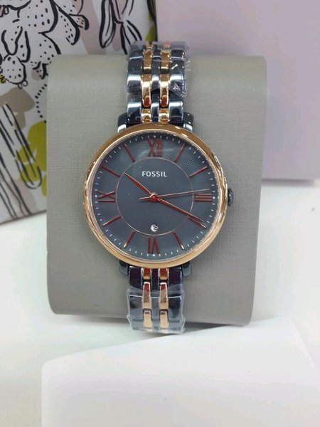  Shop Authentic Fossil Jaqueline Grey Dial Two Tone Steel Strap Watch for Women - ES4321 - Luxxuri