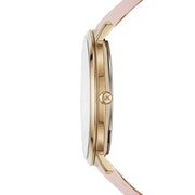  Shop Authentic Michael Kors Jaryn Quartz Gold Dial Pink Leather Strap Watch For Women - MK2471 - Luxxuri