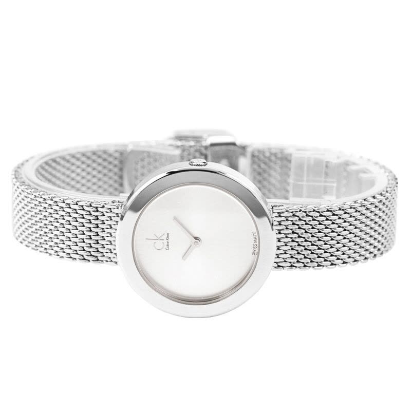  Shop Authentic Calvin Klein Firm White Dial Silver Mesh Bracelet Watch for Women - K3N23126 - Luxxuri