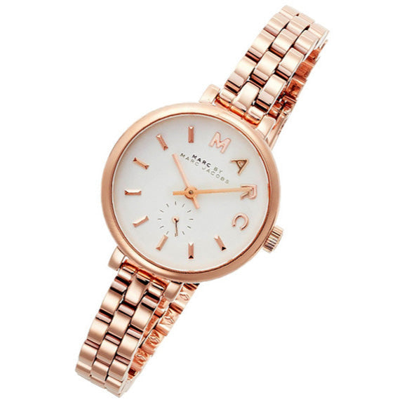  Shop Authentic Marc Jacobs Sally White Dial Rose Gold Steel Strap Watch for Women - MBM8643 - Luxxuri