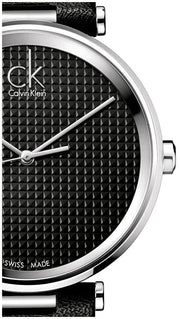  Shop Authentic Calvin Klein Sight Black Dial Black Leather Strap Watch for Men - K1S21102 - Luxxuri