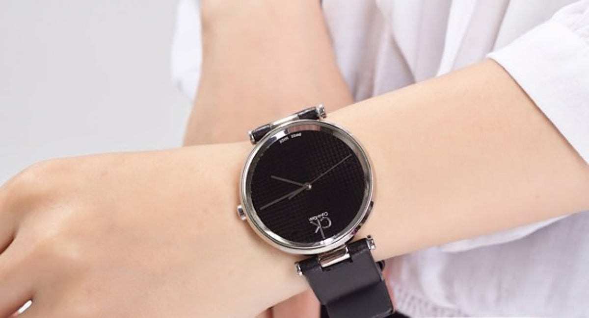  Shop Authentic Calvin Klein Sight Black Dial Black Leather Strap Watch for Men - K1S21102 - Luxxuri