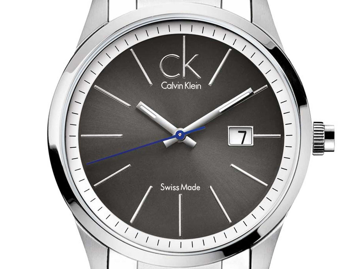  Shop Authentic Calvin Klein Bold Black Dial Silver Steel Strap Watch for Men - K2246107 - Luxxuri