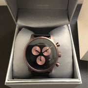  Shop Authentic Calvin Klein City Chronograph Black Dial Black Leather Strap Watch for Men - K2G17TC1 - Luxxuri