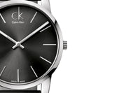  Shop Authentic Calvin Klein City Grey Dial Black Leather Strap Watch For Men - K2G21107 - Luxxuri
