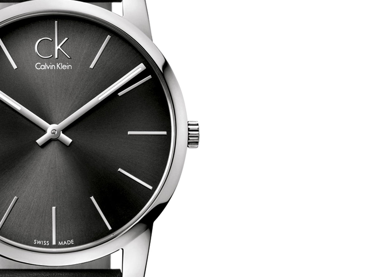  Shop Authentic Calvin Klein City Black Dial Black Leather Strap Watch for Men - K2G21107 - Luxxuri