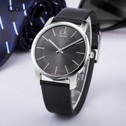  Shop Authentic Calvin Klein City Grey Dial Black Leather Strap Watch For Men - K2G21107 - Luxxuri