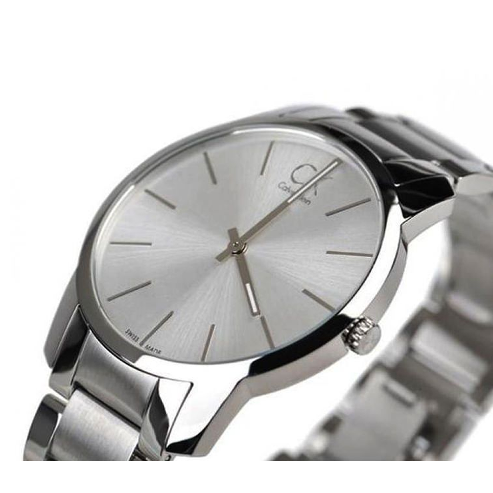 Shop Authentic Calvin Klein City Silver Dial Silver Steel Strap Watch for Women - K2G23126 - Luxxuri