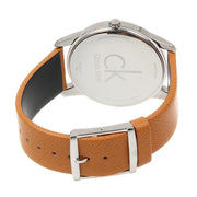  Shop Authentic Calvin Klein City Quartz White Dial Light Brown Leather Strap Watch For Men - K2G21138 - Luxxuri