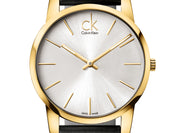  Shop Authentic Calvin Klein City Silver Dial Black Leather Strap Watch For Men - K2G21520 - Luxxuri