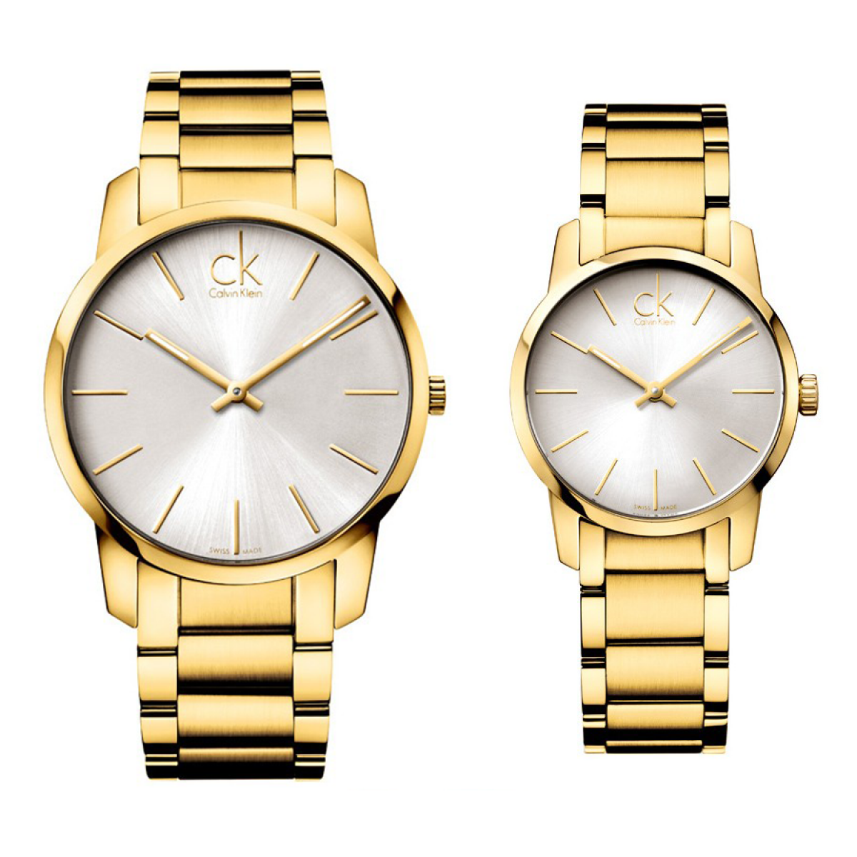  Shop Authentic Calvin Klein City Silver Dial Gold Steel Strap Watch for Men - K2G21546 - Luxxuri