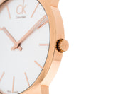  Shop Authentic Calvin Klein City Silver Dial Brown Leather Strap Watch For Men - K2G21629 - Luxxuri