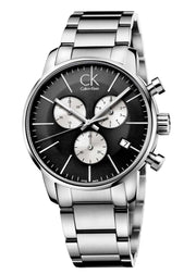  Shop Authentic Calvin Klein City Chronograph Black Dial Silver Steel Strap Watch for Men - K2G2714X - Luxxuri