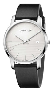  Shop Authentic Calvin Klein City White Dial Black Leather Strap Watch for Men - K2G2G1CD - Luxxuri