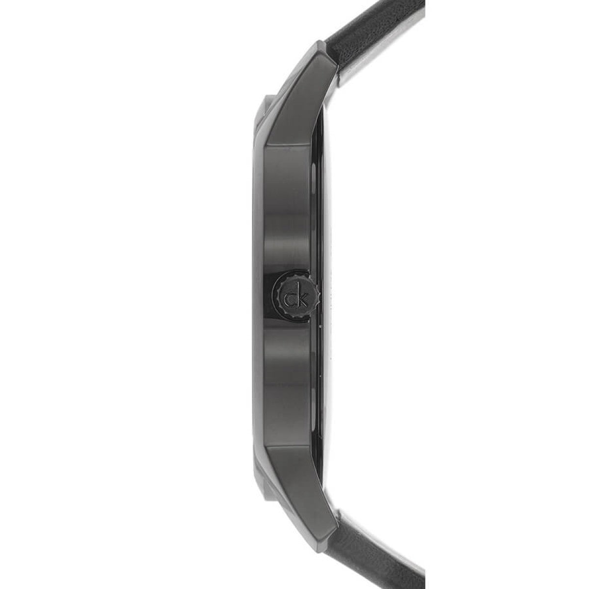  Shop Authentic Calvin Klein City Quartz Black Dial Black Leather Strap Watch for Men - K2G2G4C1 - Luxxuri