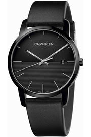  Shop Authentic Calvin Klein City Quartz Black Dial Black Leather Strap Watch for Men - K2G2G4C1 - Luxxuri