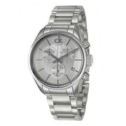  Shop Authentic Calvin Klein Masculine Chronograph White Dial Silver Steel Strap Watch for Men - K2H27126 - Luxxuri