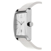  Shop Authentic Calvin Klein Window White Dial White Leather Strap Watch for Men - K2M21120 - Luxxuri