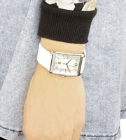  Shop Authentic Calvin Klein Window White Dial White Leather Strap Watch for Men - K2M21120 - Luxxuri