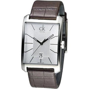  Shop Authentic Calvin Klein Window Silver Dial Brown Leather Strap Watch for Men - K2M21126 - Luxxuri