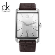  Shop Authentic Calvin Klein Window Silver Dial Brown Leather Strap Watch for Men - K2M21126 - Luxxuri