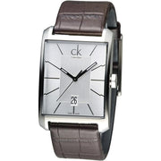 Shop Authentic Calvin Klein Window Silver Dial Brown Leather Strap Watch for Men - K2M21126 - Luxxuri