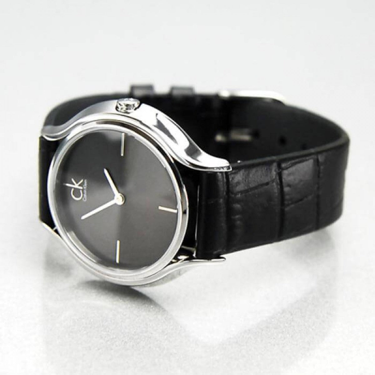  Shop Authentic Calvin Klein Skirt Black Dial Black Leather Strap Watch for Women  - K2U231C1 - Luxxuri