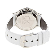  Shop Authentic Calvin Klein Skirt White Dial White Leather Strap Watch for Women - K2U231K6 - Luxxuri