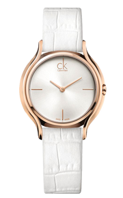  Shop Authentic Calvin Klein Skirt White Dial White Leather Strap Watch for Women - K2U236K6 - Luxxuri