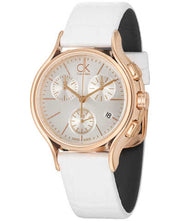  Shop Authentic Calvin Klein Skirt Chronograph White Dial White Leather Strap Watch for Women - K2U296L6 - Luxxuri