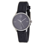  Shop Authentic Calvin Klein Accent Black Dial Black Leather Strap Watch for Men - K2Y2X1C3 - Luxxuri
