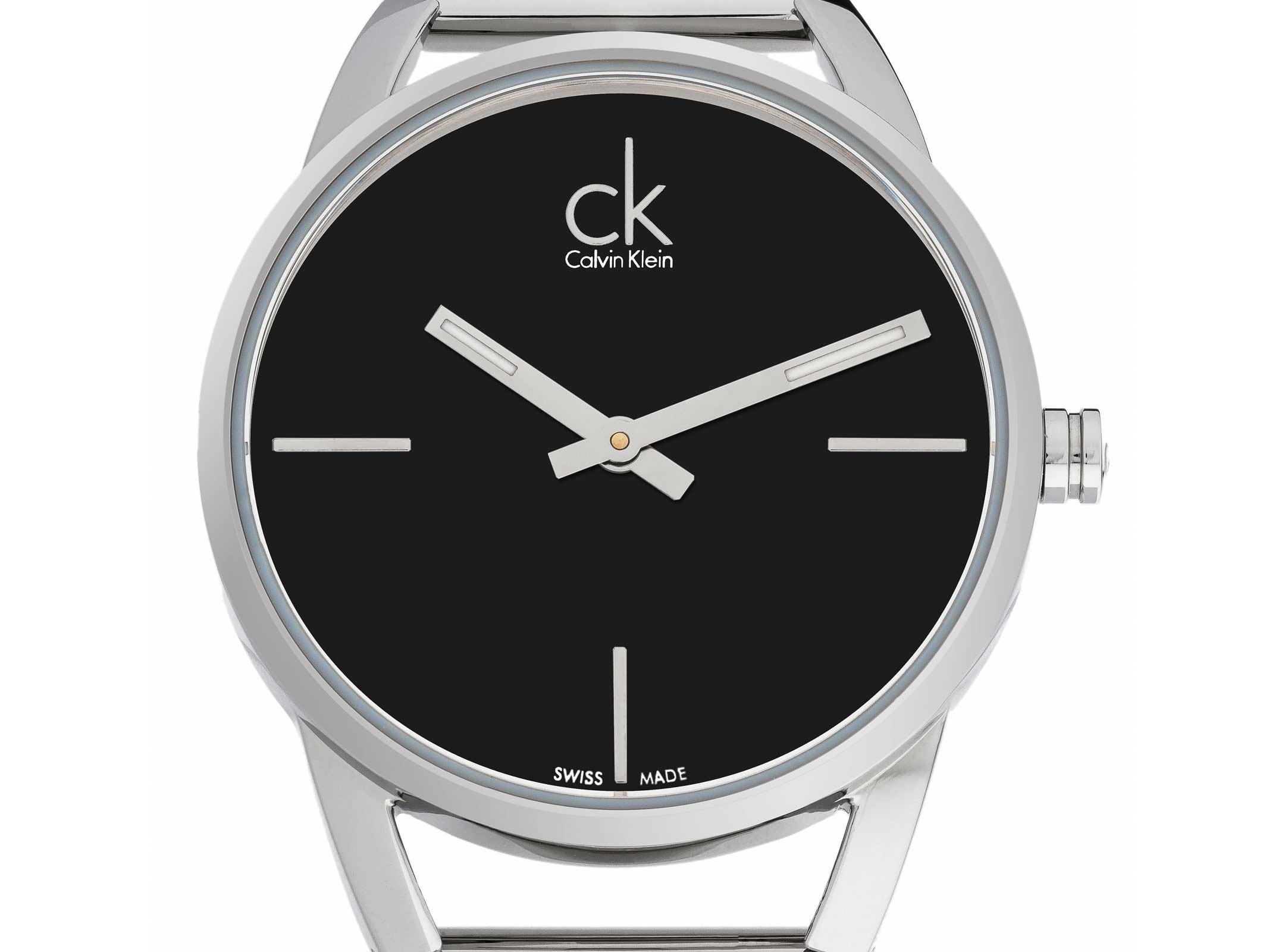  Shop Authentic Calvin Klein Stately Black Dial Silver Steel Strap Watch for Women - K3G23121 - Luxxuri