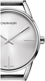  Shop Authentic Calvin Klein Stately White Dial Silver Steel Strap Watch for Women - K3G23126 - Luxxuri