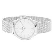  Shop Authentic Calvin Klein Minimal Silver Dial Silver Mesh Bracelet Watch for Men - K3M21126 - Luxxuri