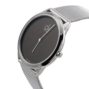  Shop Authentic Calvin Klein Minimalist Black Dial Silver Mesh Bracelet Watch for Men - K3M2112X - Luxxuri